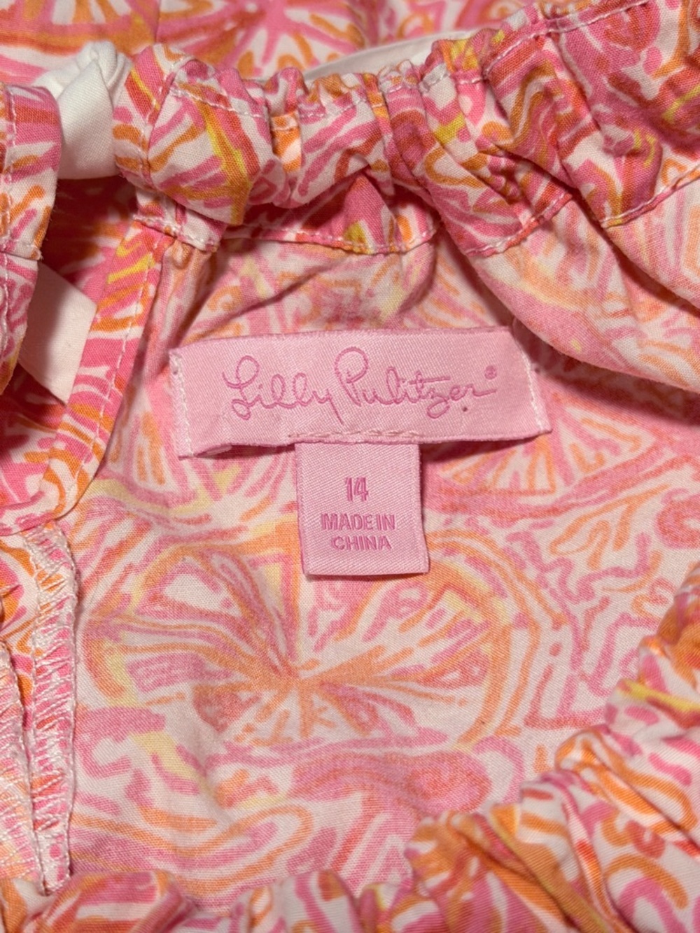 Lilly Pulitzer Halter Shift Dress Size Girls 14 Ten Speed 100 Cotton - Picture 6 of 7